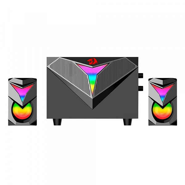 Caixa de Som Gamer e Subwoofer Redragon Toccata, 11W RMS, RGB, USB, preto - GS700