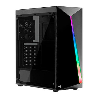 Gabinete Gamer Aerocool Shard Mid Tower, RGB, com FAN, Lateral em Acrílico - 67989
