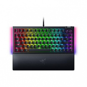 Teclado Mecânico Gamer Razer BlackWidow V4, Chroma RGB, Switches Mecânicos Razer, 75%, Anti-Ghosting, Preto - RZ0305000200