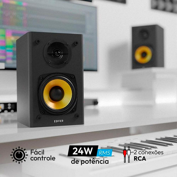 Monitor de Áudio R1000T4 Bivolt 24W RMS EDIFIER - Preta