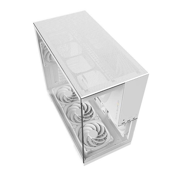 Gabinete Gamer Geometric Future Model 5, Mid-Tower, Lateral de Vidro, Com 5 Fans, Branco, GEO-M5F-W