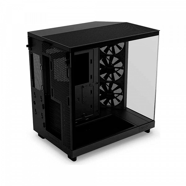 Gabinete Gamer NZXT H6 Flow, Flow Edition, ATX, Mid Tower, Lateral em Vidro Temperado, Preto - CC-H61FB-01