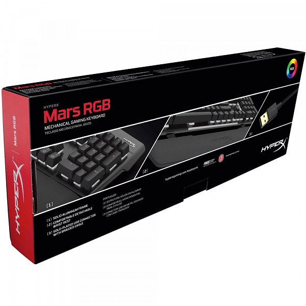 Teclado Gamer HyperX Mars RGB Mecânico US - HX-KB3BL3-US-R4
