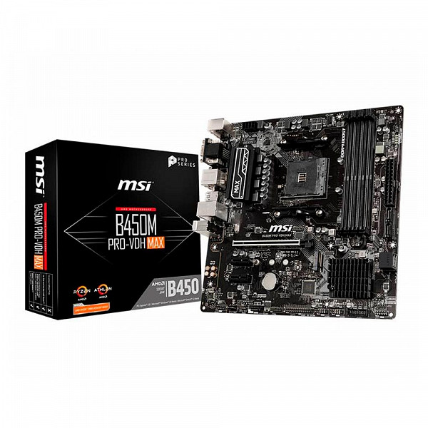 Placa MAE MSI B450m PRO-VDH MAX - AMD Ryzen Am4 - DDR4