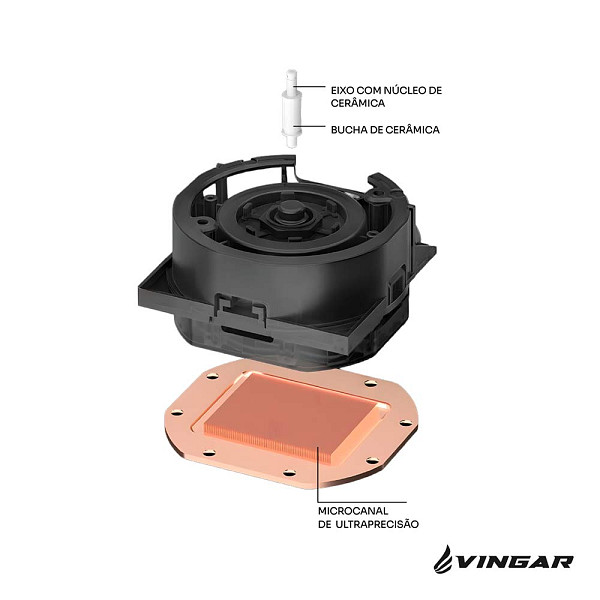 Water Cooler VINGAR Kelvin 240 ARGB – Alta Performance em Refrigeração Líquida INTEL E AMD