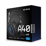 Headset ASTRO Gaming A40 TR para PS5, PS4, Xbox Series, Xbox One, PC e Mac - Preto/Azul - 939-001788