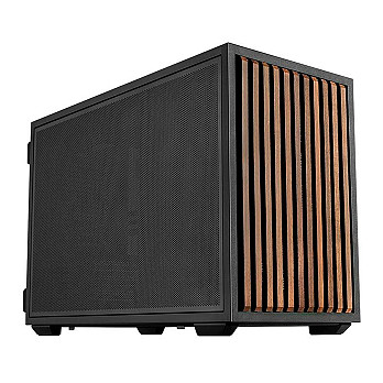 Gabinete Lian Li X Dan Case B4 Wood, Micro-ATX, Com 2 Fans, Preto, B4X