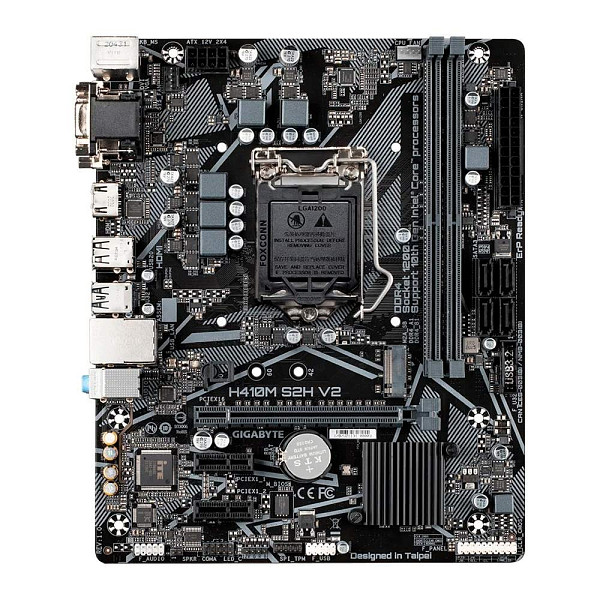 Placa-Mãe Gigabyte H410M S2H, Intel, LGA1200, m-ATX, DDR4, Preto