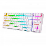 Teclado Mecânico Gamer Sem Fio Redragon Kumara Pro, RGB, Bluetooth, Switch Brown, Branco - K552RGB-BRS-W