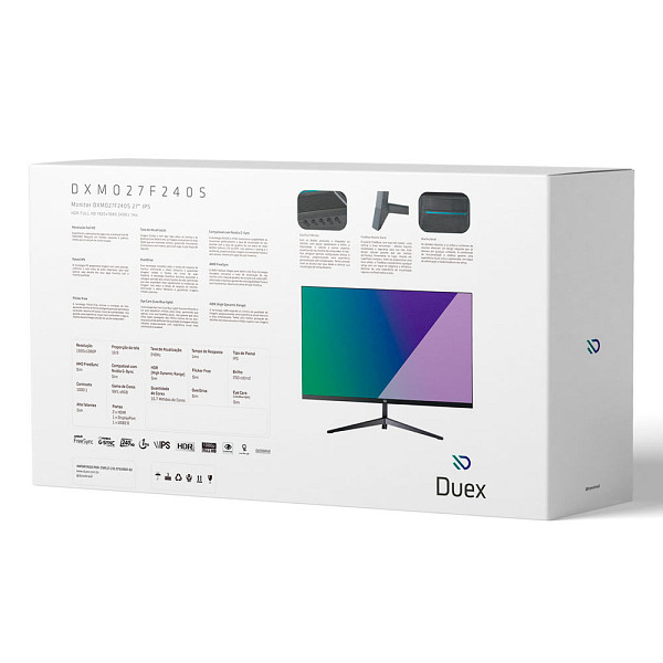 Monitor Gamer Duex, 27 IPS DXMO27F240S 240Hz Duex Monitor Gamer Duex, 27 IPS DXMO27F240S 240Hz Duex