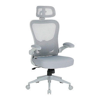 Cadeira de Escritório Ergonômica DT3 Vita Headrest, Até 110Kg, Mesh Spandex, Grey - 14557-2