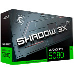 Placa de Vídeo MSI GeForce RTX 5080 16G SHADOW 3X OC, 16GB GDDR7, 256 bits, NVIDIA®,  912-V531-435