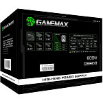 Fonte Gamemax GS600, 600W, 80 Plus White, PFC Ativo, Black