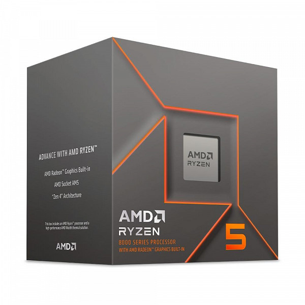 Processador AMD Ryzen 5 8600G, 4.3 GHz (5.0GHz Max Turbo), Cachê 6MB, 6 Núcleos, 12 Threads, AM5, Vídeo Integrado - 100-100001237BOX