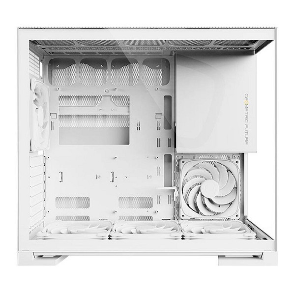 Gabinete Gamer Geometric Future Model 5, Mid-Tower, Lateral de Vidro, Com 5 Fans, Branco, GEO-M5F-W