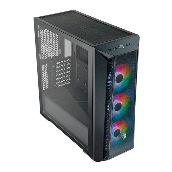Gabinete Cooler Master Masterbox 520 Mesh, ARGB, Lateral de Vidro, 3 Fans, Preto, MB520-KGNN-S00