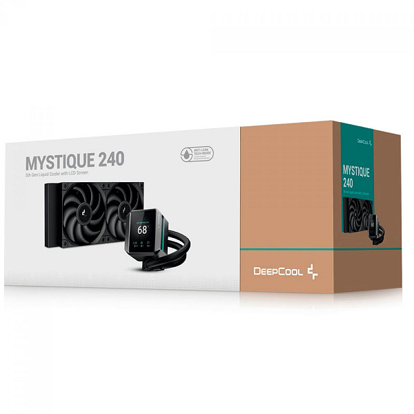 Water Cooler DeepCool Mystique 240, 240mm, ARGB, Intel/AMD, Tela LCD, Black, R-LX550-BKDSNC-G-1