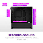 Gabinete Gamer NZXT H3 Flow, Mid Tower, micro-ATX, Lateral em Vidro, Preto - CC-H31FB-01