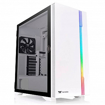 Gabinete Gamer Thermaltake H700 TG Snow, Mid Tower, RGB, Vidro Temperado, E-ATX, White, Sem Fonte, Com 2 Fans, CA-1Y1-00M6WN-00