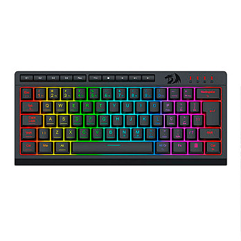 Teclado Gamer Redragon Shiva 61, 60%, RGB, ABNT2, Preto, K522-RGB-PT