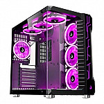 Gabinete Gamer Rise Mode Galaxy Glass, Mid Tower, Lateral e Frontal em Vidro Temperado, Preto - RM-GA-GG-FB