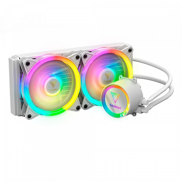 Water Cooler Gamdias Chione, RGB, 240mm, Intel e AMD, para PC, Branco - CHIONE M2-240RW