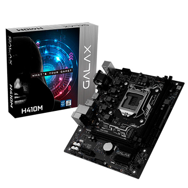 Placa Mãe GALAX H410M  Chipset H410, Intel LGA 1200, mATX, IH410MAGCHY1CW
