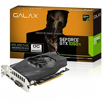 Placa de Vídeo Galax NVIDIA GeForce GTX 1050 Ti 4GB OC, GDDR5 - 50IQH8DSN8OC