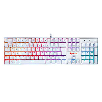 Teclado Mecânico Gamer Redragon Mitra, RGB, Switch Outemu Brown, ABNT2, Branco - K551W-RGB (PT-BROWN)