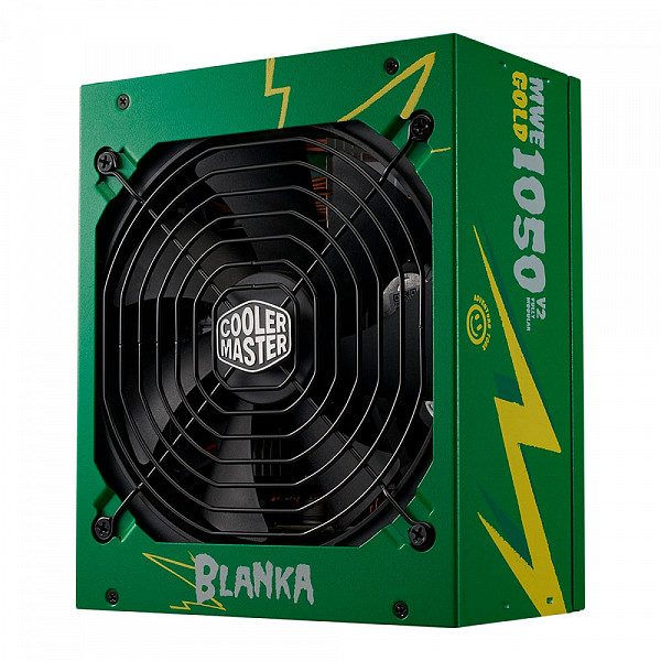 Fonte Cooler Master MWE 1050 V2 Street Fighter 6 Blanka, 80 Plus Gold, PFC Ativo, Full Modular, ATX 3.0, Verde, MPE-A501-AFCAG-3VWO