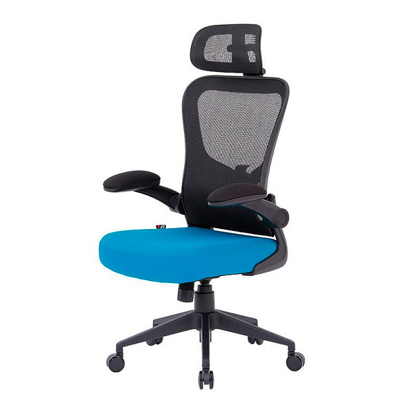 Cadeira de Escritório Ergonômica DT3 Vita Headrest, Até 110Kg, Mesh Spandex, Azul - 14229-8