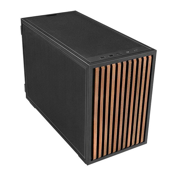 Gabinete Lian Li X Dan Case B4 Wood, Micro-ATX, Com 2 Fans, Preto, B4X