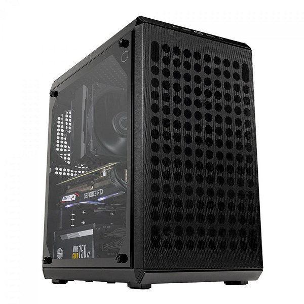 Gabinete Gamer Cooler Master Q300L V2, Mini Tower, Black, Sem Fonte, Com 1 Fan, Q300LV2-KGNN-S00