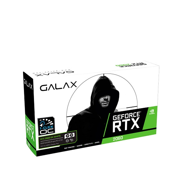 Placa de Vídeo Galax Geforce RTX 2060 Ex white (1-Click OC) 6GB GDDR6 26NRL7HPY3EW