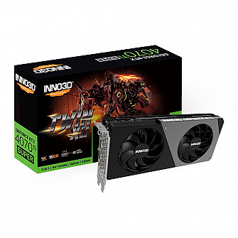 Placa de Vídeo INNO3D NVIDIA GeForce RTX 4070 Ti Super Twin X2, 16GB, GDDR6X, DLSS, Ray Tracing, N407TS2-166X-186156N