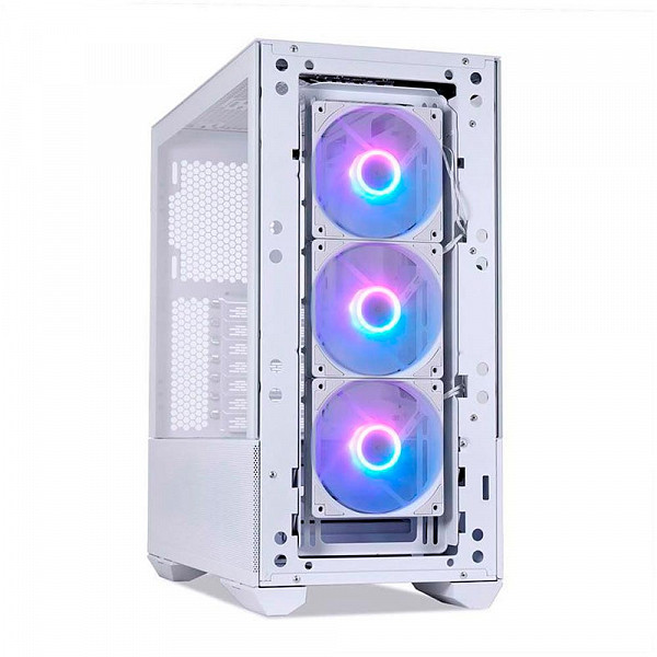 Gabinete Gamer Lancool Lian Li, RGB, 3x Fans ARGB, Laterais em Vidro Temperado, USB-C, Branco Neve - LANCOOL II MESH C RGB-S