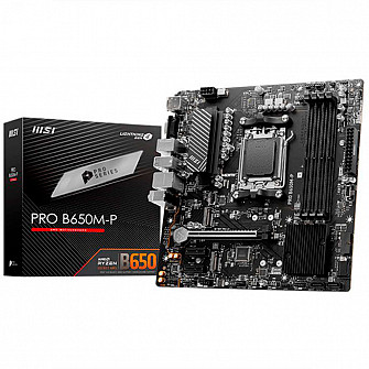 Placa Mãe MSI PRO B650M-P, Chipset B650, AMD AM5, M-ATX, DDR5