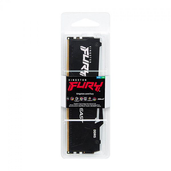 Memória DDR5 Kingston Fury Beast EXPO, RGB, 8GB, 5600Mhz, Black, KF556C36BBEA-8