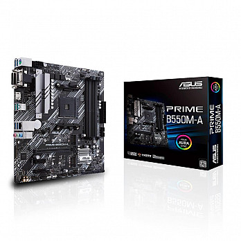 Placa Mãe Asus Prime B550M-A, AM4 DDR4, VGA DVI-D, HDMI M.2 Usb 3.2