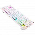 Teclado Mecânico Gamer Sem Fio Redragon Kumara Pro, RGB, Bluetooth, Switch Brown, Branco - K552RGB-BRS-W