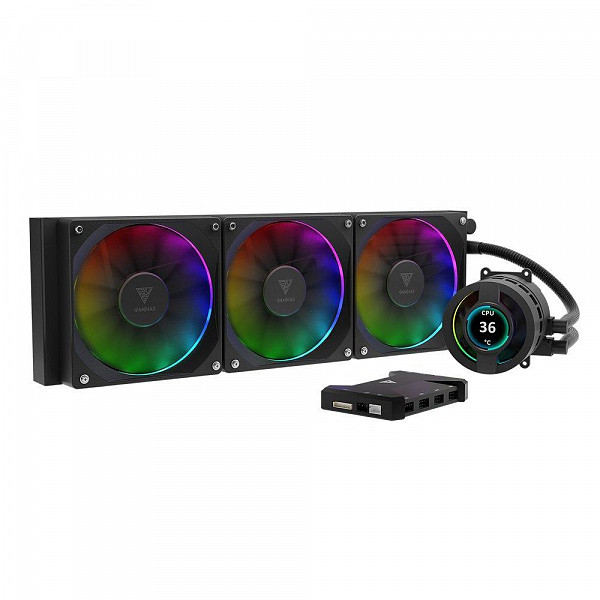 Water Cooler Gamdias Chione P3-360U, ARGB, 360mm, Display LCD, Intel-AMD