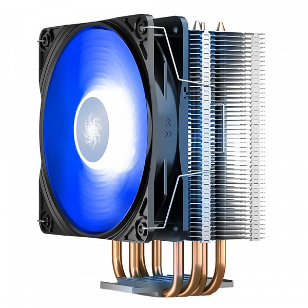 Air Cooler DeepCool Gammaxx 400 V2, 120mm, LED Azul, Branco - DP-MCH4-GMX400V2-BL