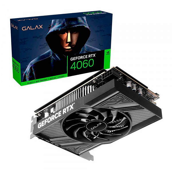 Placa de Video Galax GeForce RTX 4060 1-Click OC 1X, 8GB, GDDR6, 128-BIT, 46NSL8MD8ZOC