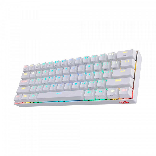 Teclado Gamer Redragon Mecânico Draconic 60% Rgb Branco Switch Brown K530 Sem Fio - Open Box