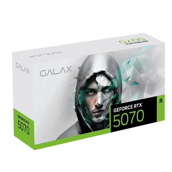 Placa de Video Galax GeForce RTX 5070 1-Click OC White, 12GB, GDDR7, 192-bit, DLSS4,  57NON7MDBSWH