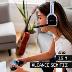 Headset Sem Fio Gamer ASTRO A20 Gen 2, USB, para PlayStation 5/4 PC Mac, Branco/Azul - 939-001877