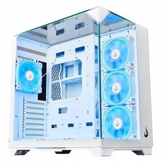 Gabinete Gamer Rise Mode Galaxy Full Glass, Mid Tower, ATX, Lateral e Frente em Vidro Temperado, Branco - RM-CA-FG-W