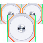 Kit Fan Com 3 Unidades Lian Li Uni Fan SL Wireless, ARGB, 120mm, White, 12SL1W3W