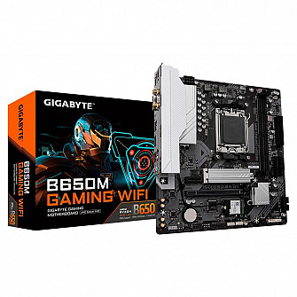 Placa Mãe Gigabyte B650M Gaming (Rev.1.0), AMD AM5, mATX, DDR5, RGB, WiFi - B650M GAMING WIFI