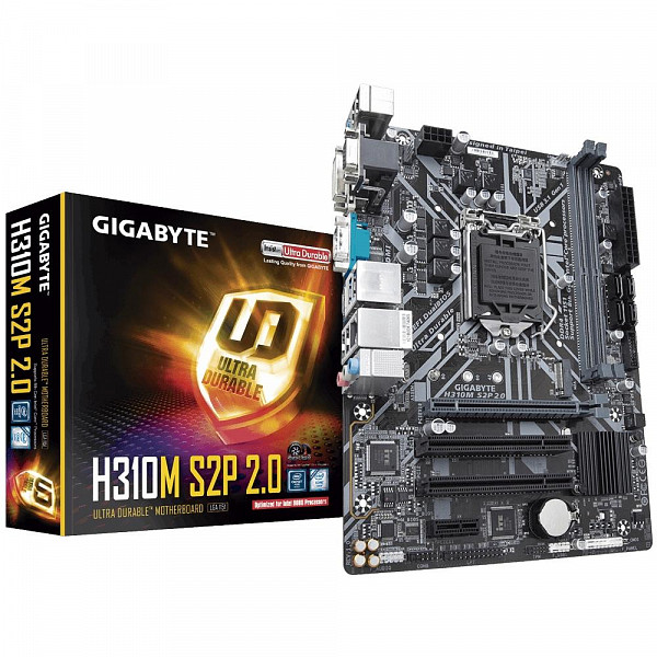 Placa-Mãe Gigabyte H310M S2P 2.0, Intel LGA 1151, mATX, DDR4